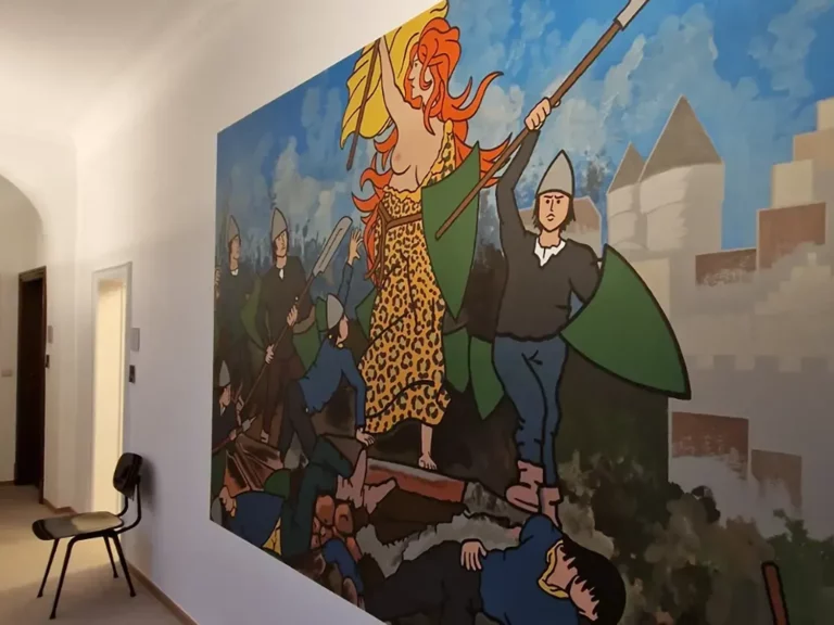 Muurschilderij op kabinet van burgemeester van Kortrijk